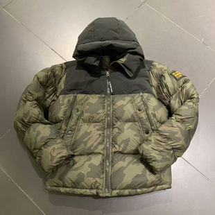 G-STAR专柜正品潮流型男有型质感迷彩连帽棉服棉衣棉外套 D23645