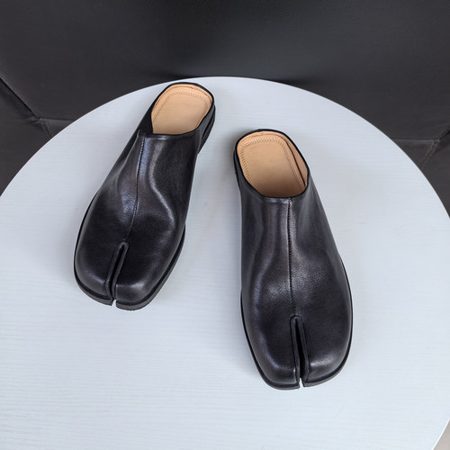 水洗马皮tabi分趾鞋复古真皮拖鞋