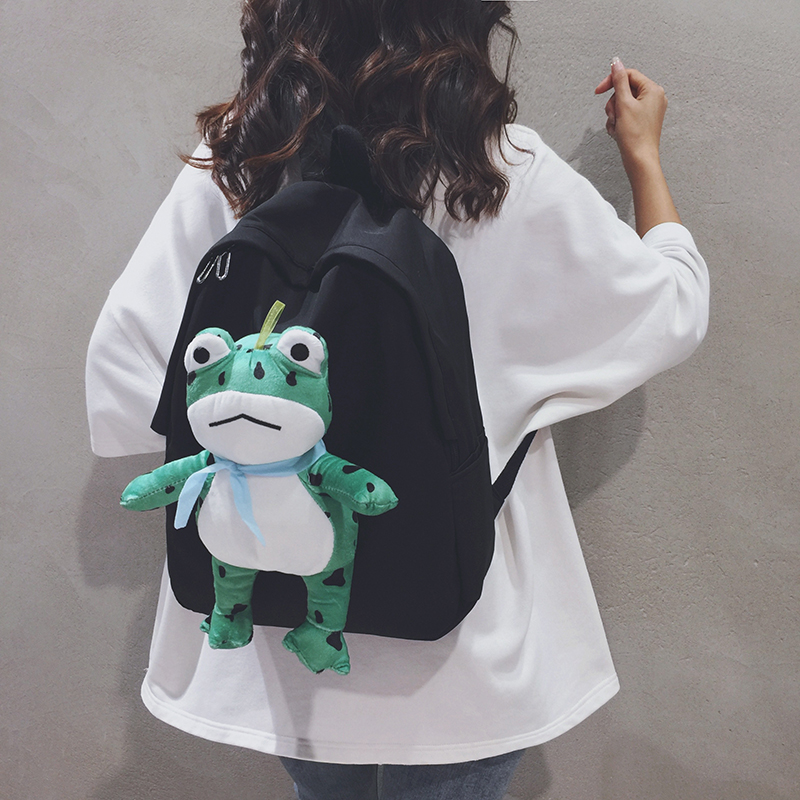 玲澜四个色小众搞怪个性大双肩包