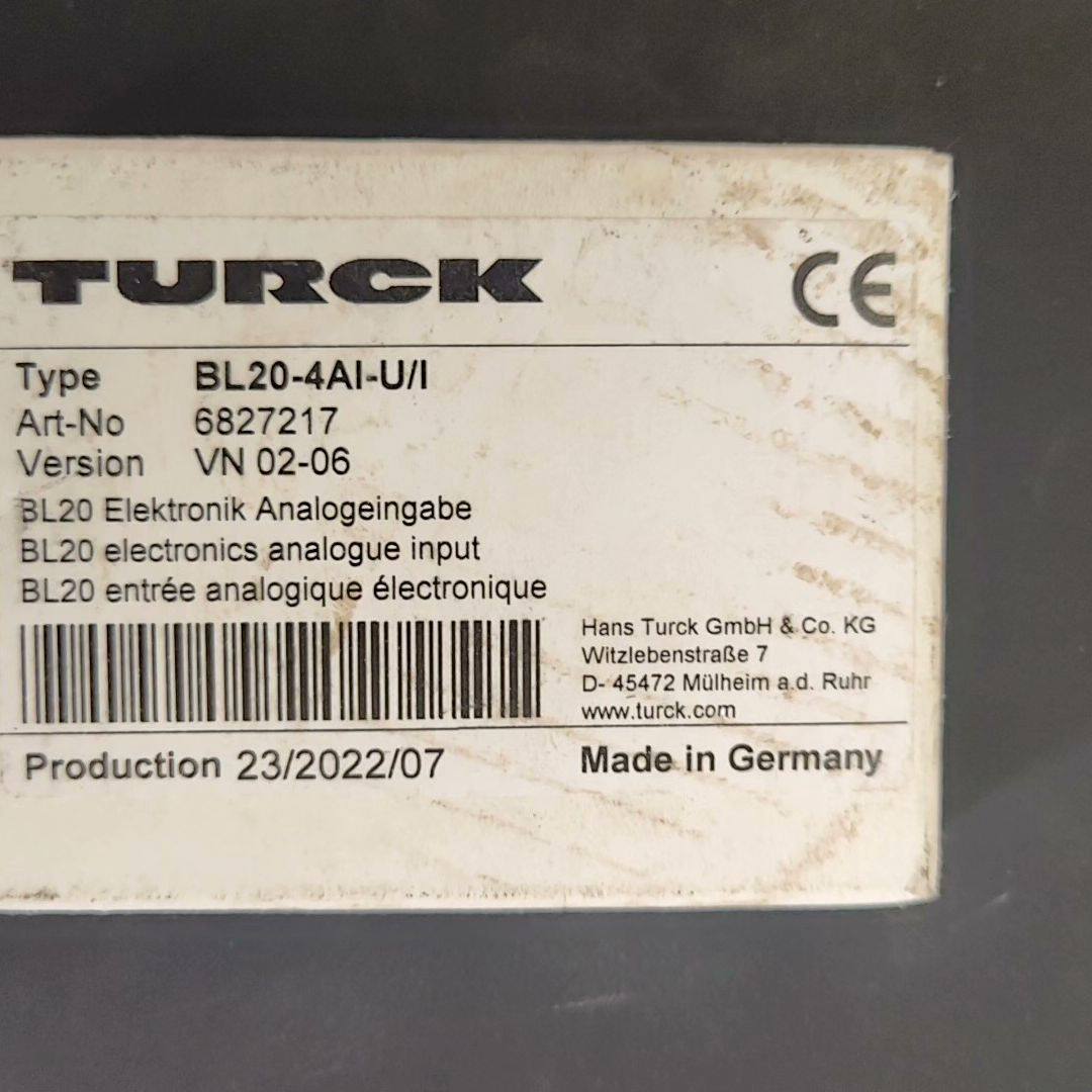 TURCK图尔克模块BL20-4AI-U/I模块