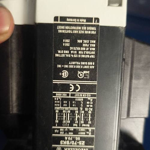 德国制造MOELLER金钟穆勒过热载继电器Z5-70/SK3