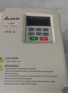 台达变频器1.5KW VFD015A43B 成色如图 每