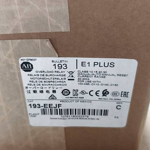 AB罗克韦尔过载继电器E1 Plus 型号193-EEJ