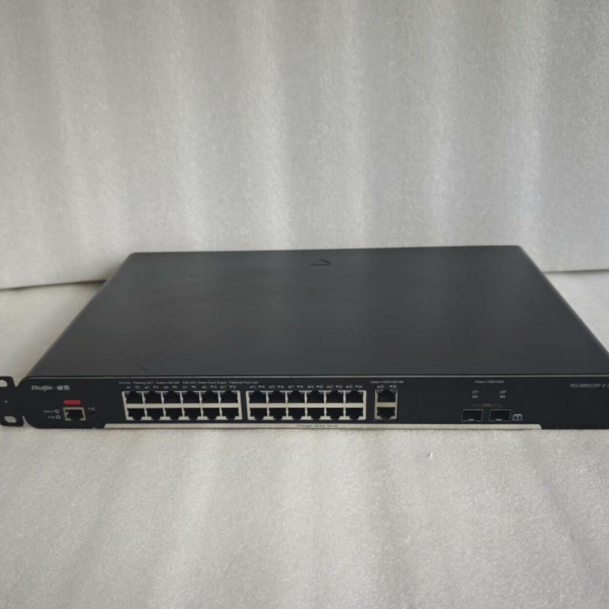 睿易 RG-NBS228F-E-LP 24百兆口+2上行千兆
