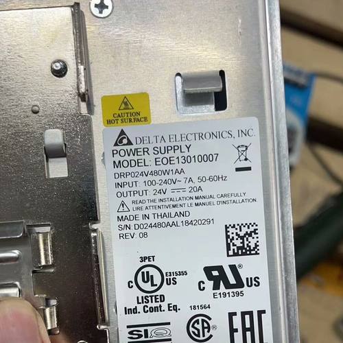 台达24V 20A 480W导轨开关电源 型号DRP024V