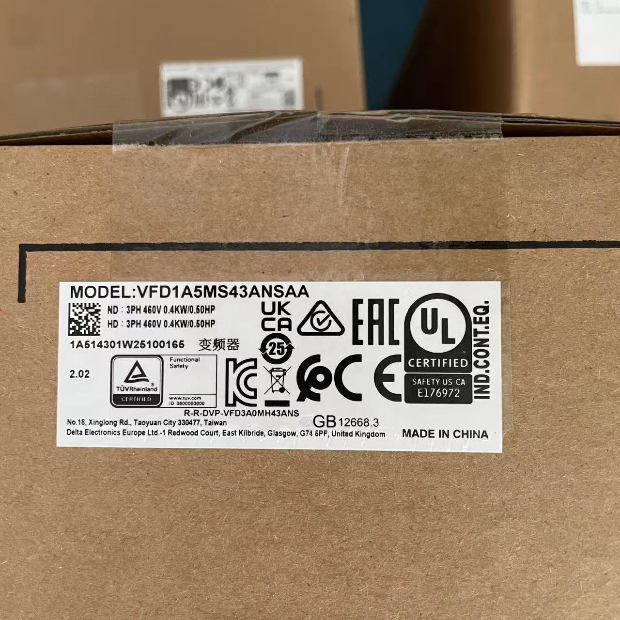 台达变频器VFD1A5MS43ANSAA 型号经典