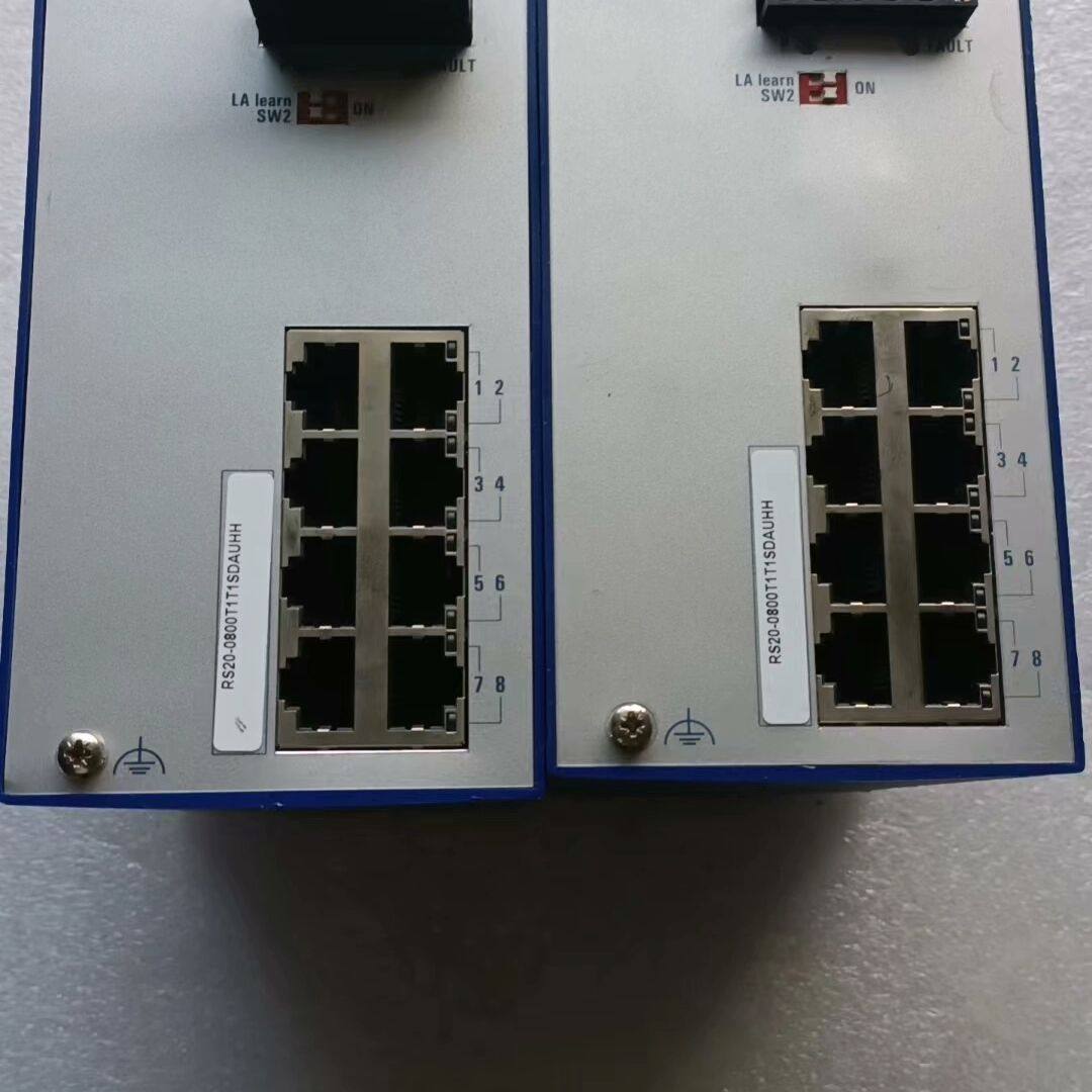 拆机件德国赫斯曼8口工业交换机RS20  实物如图所示 功能