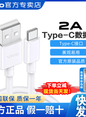 vivo数据线原装2A Type-C闪充充电线S6 y9s y73s y52s Y31s y55sy33s Y50原配手机快充线Y32 y72t原厂
