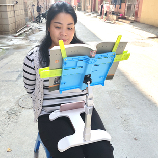 膝上读书架懒人床上看书架车载平板手机夹桌面升降多功能读书神器