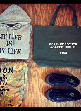 原创日潮军事风帆布袋余文乐同款非Fpar  WT nbhd