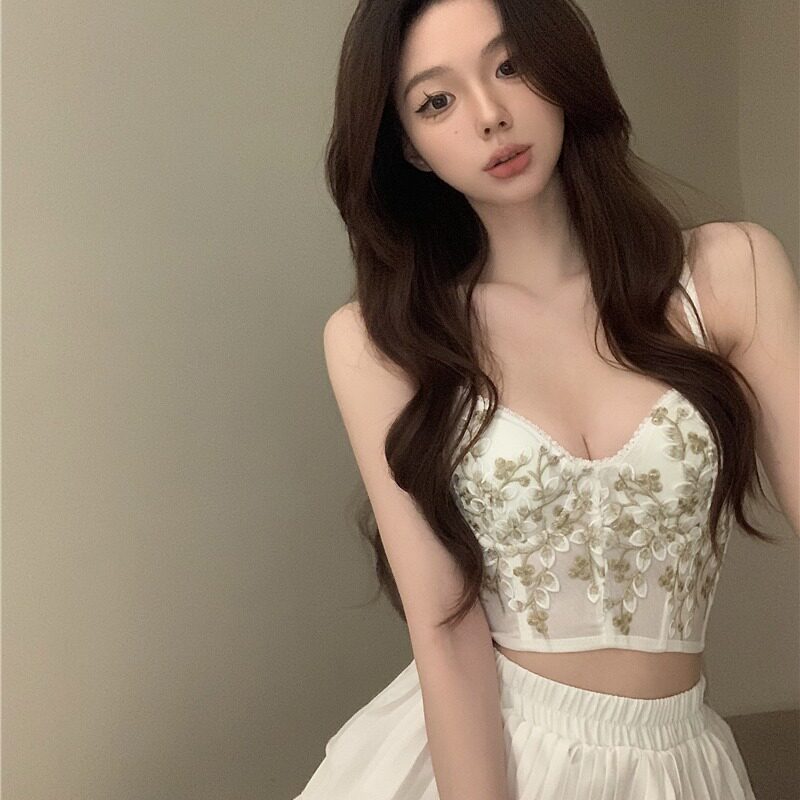 150cm小个子宫廷风蕾丝吊带鱼骨小胸衣性感聚拢收副乳文胸小码xxs