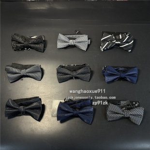 思莱德SELECTED男士潮流商务婚礼新郎伴郎西装衬衫韩版蝴蝶结领结