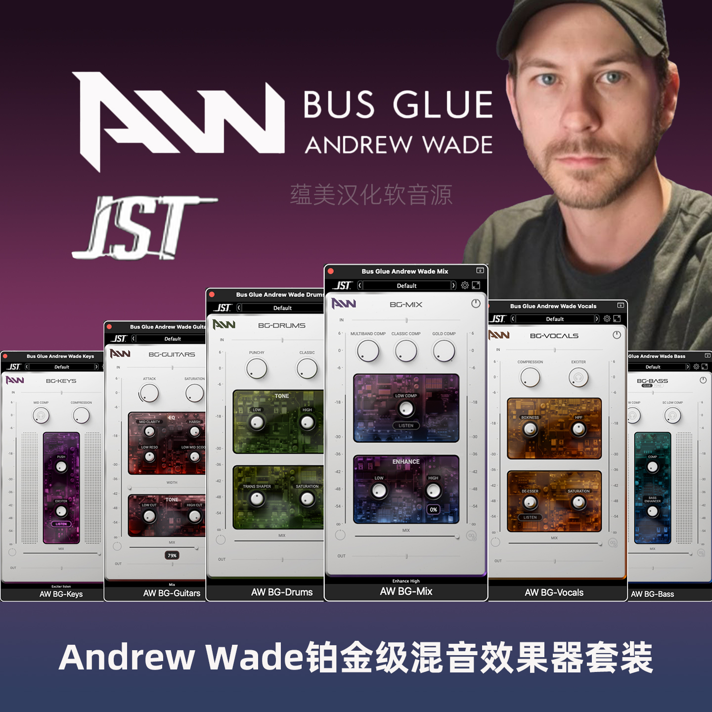 正版JST智能混音效果器6件套MAC