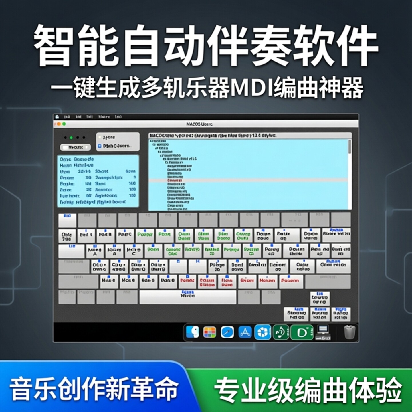 OneManBand12自动伴奏软件音乐制作一键生成多轨乐器MIDI编曲神器