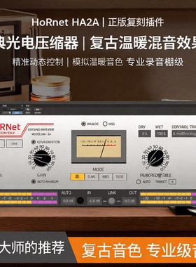 正版HoRNet HA2A经典光电压缩器复刻插件版混音效果器复古温暖