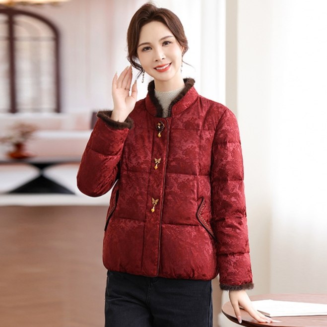 女装妈妈羽绒服90白鸭绒中老年鸭绒袄女冬新中式国风保暖外套,女装/女士精品,中老年女装,淘宝优惠券,粉丝福利购,淘宝优惠卷