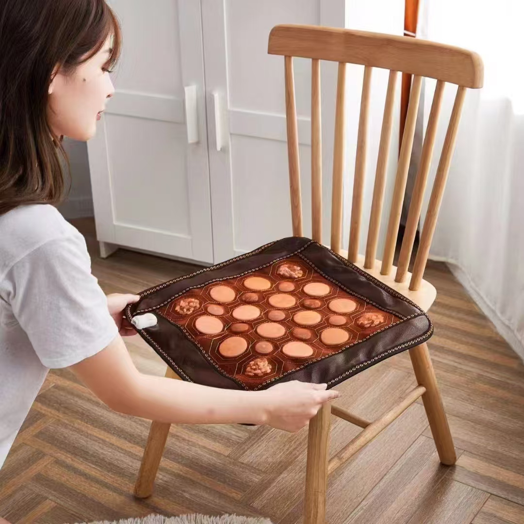 玉石坐垫现货电加热砭石锗石椅家用垫家光子远红外线托玛 琳座垫