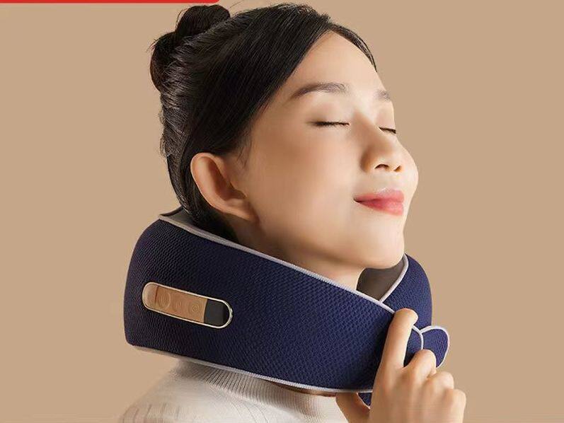 U型枕按摩仪器颈部记忆棉旅行午睡头部护颈枕颈椎肩颈批U形揉捏