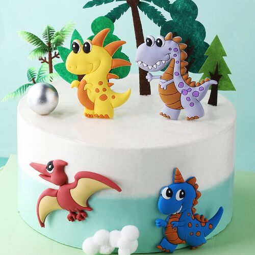 装饰摆件生日蛋糕恐龙