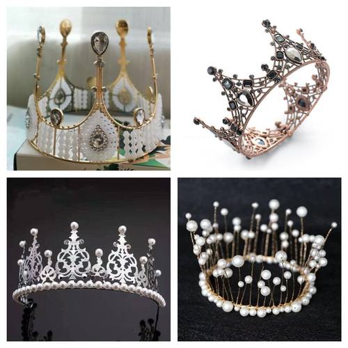 网红合金蛋糕装饰皇冠摆件儿童