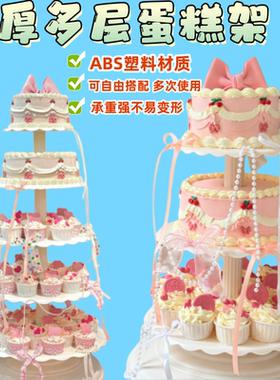 蛋糕架子多层欧式创意祝寿生日婚礼甜品单柱十36八层塑料甜品台架