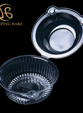 猫头盒J328迷你纸杯蛋糕盒透明甜甜圈盒塑料盒蛋糕盒泡芙盒西点盒