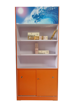 超市烟酒便利店烟草终端展示新款真龙橙色橘红背柜高立组合烟酒柜