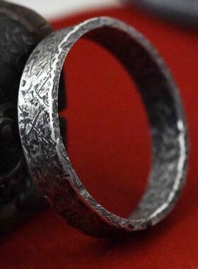 银手镯足银雪花银锤纹方形