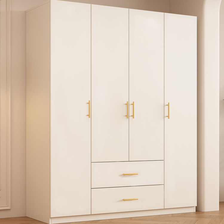 衣柜家用卧室实木生态板大衣橱简约现代风儿童定制开合门收纳柜子