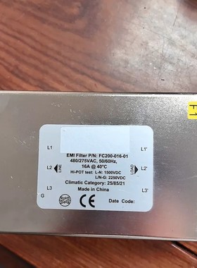 议价三相交流滤波器，型号FC200-016-01，480/275