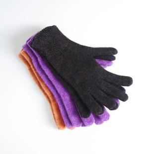 大码澳洲纯羊毛大手套男秋冬全指保暖百搭触屏防寒骑车开车长手指