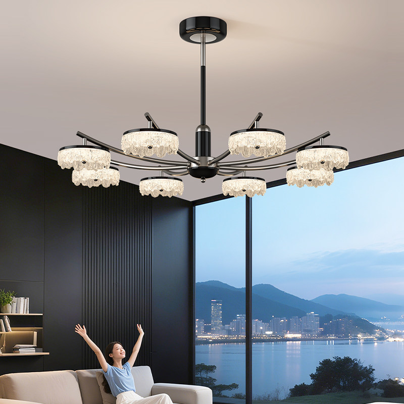 意式客厅吊灯现代简约大气轻奢高级感法式餐厅卧室LED极简吊灯