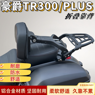 适用豪爵TR300PLUS折叠靠背改装 都市旅行版可折叠后货架伸缩靠背