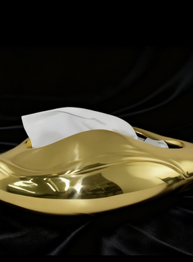 现代简约轻奢纯铜纸巾盒样板间会议室客厅餐厅抽纸盒摆件