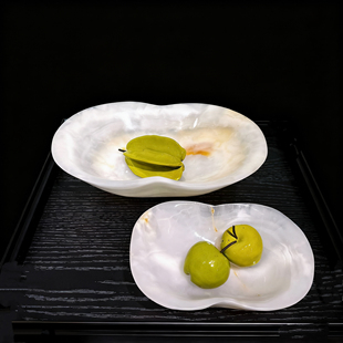 现代白玉石托盘果盘酒店样板房客厅售楼处摆件