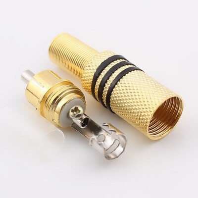 全新AV免焊接头RCA音视频莲花转