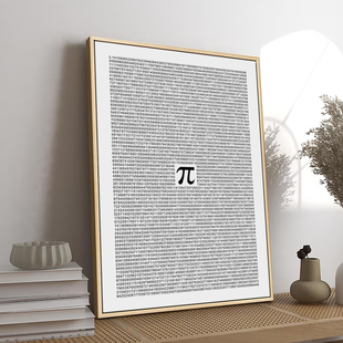 圆周率装饰画学校教室布置背景卧室书房壁画墙数学PI海报挂画