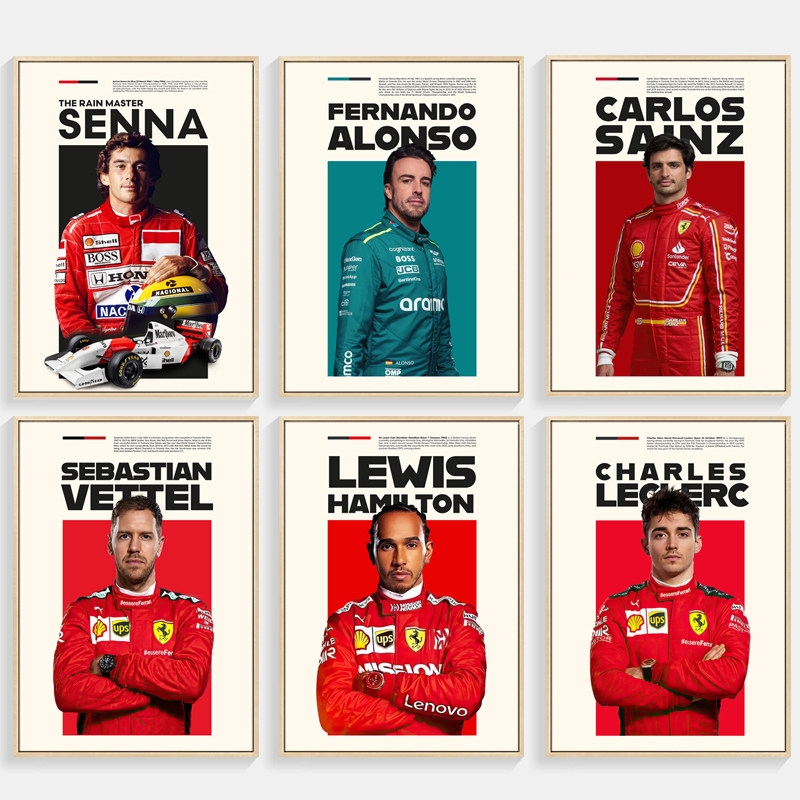 F1赛车手装饰画一级方程式海报