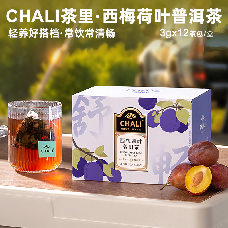 CHALI茶里西梅荷叶普洱茶水果香茶女生冷泡茶办公室袋泡茶包冲饮