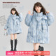 晕染花蓬松感棉服加厚冬季 KEIKO 可拆蝴蝶结饰 显瘦斗篷型外套