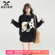 小狗提花黑色毛绒感毛衣秋冬软糯保暖加厚针织衫 KEIKO 仿貂绒