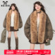 KEIKO 可拆卸环保貂毛领皮草外套25冬季 座山雕加厚廓形棉服派克服