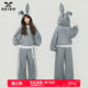 休闲裤 KEIKO 兔耳朵连帽外套 26春季 少女风蕾丝花边运动卫衣套装