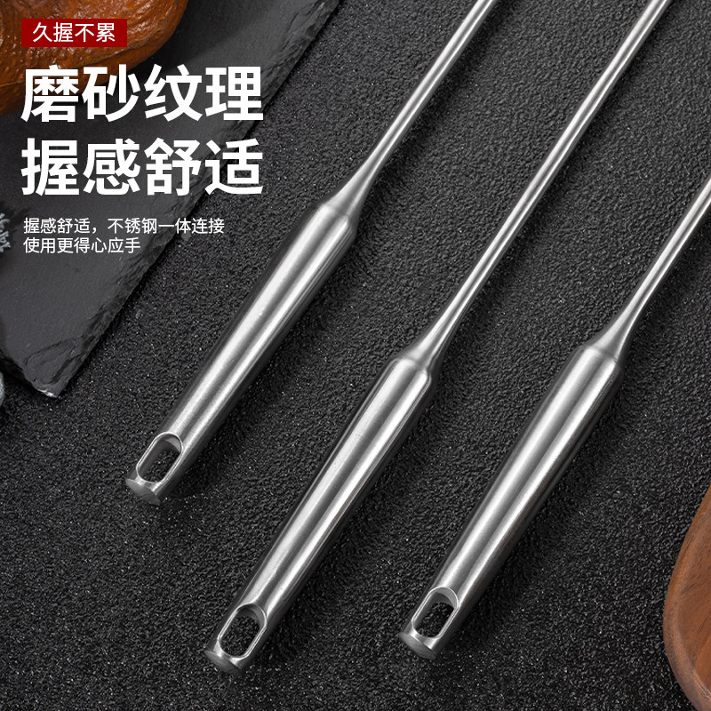 长柄捞肉抓肉钩炸扣肉勾子煮肉加粗熟食勾专用工具卤肉不锈钢抓钩