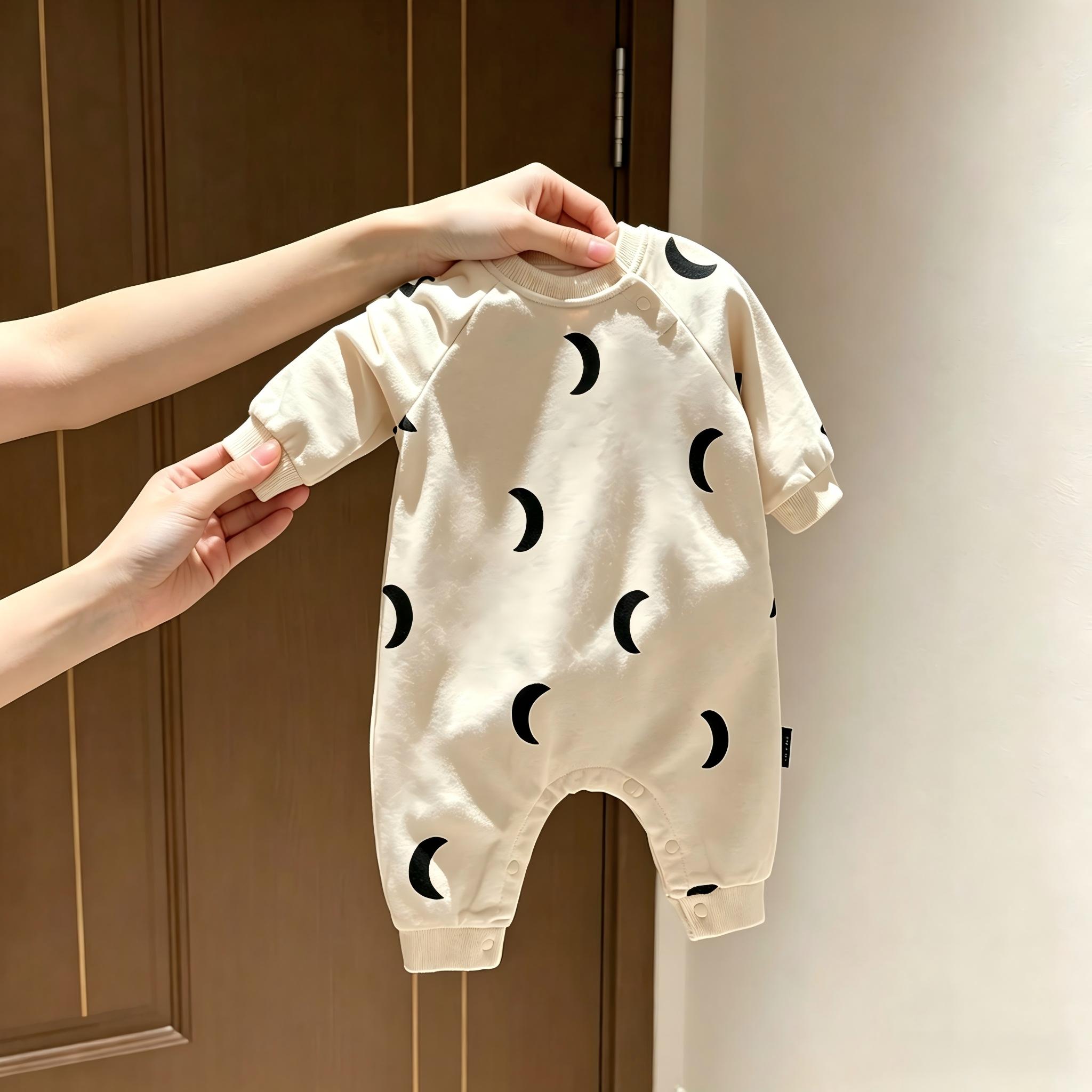 婴儿童宝宝春秋季韩版时尚洋气连体衣潮男女童时尚泳衣服外出爬服