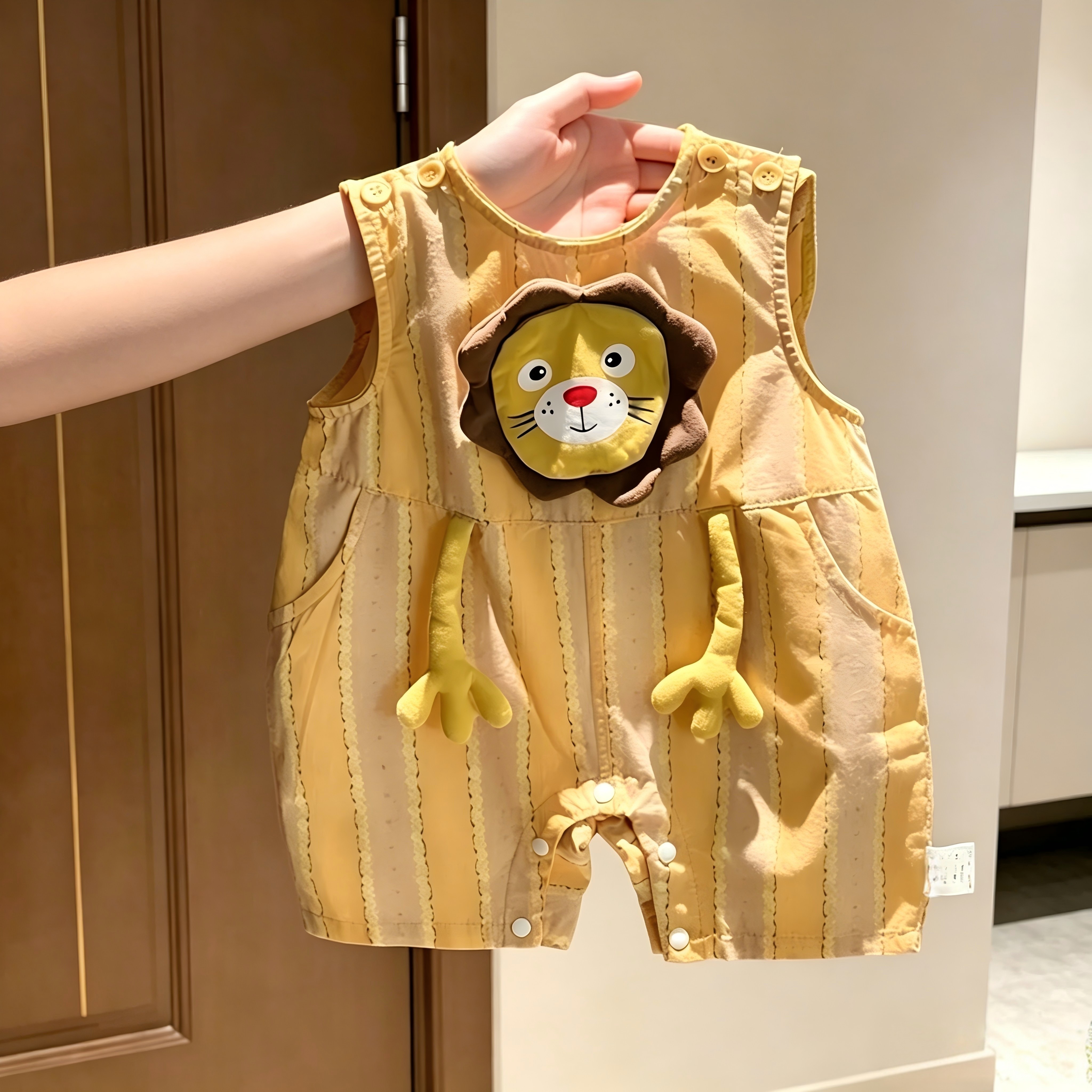 【宝藏单品】夏季婴儿衣服薄款男童连体衣卡通无袖背带裤宝宝外泳