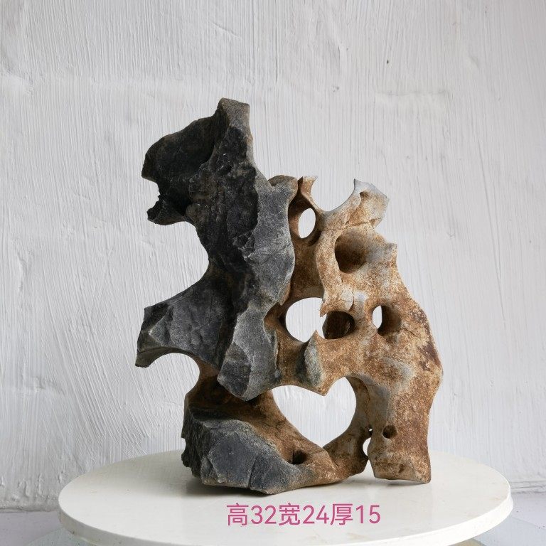 太湖石观赏摆件石英石墨石玲珑石盆景附精品奇石天然原石头A1