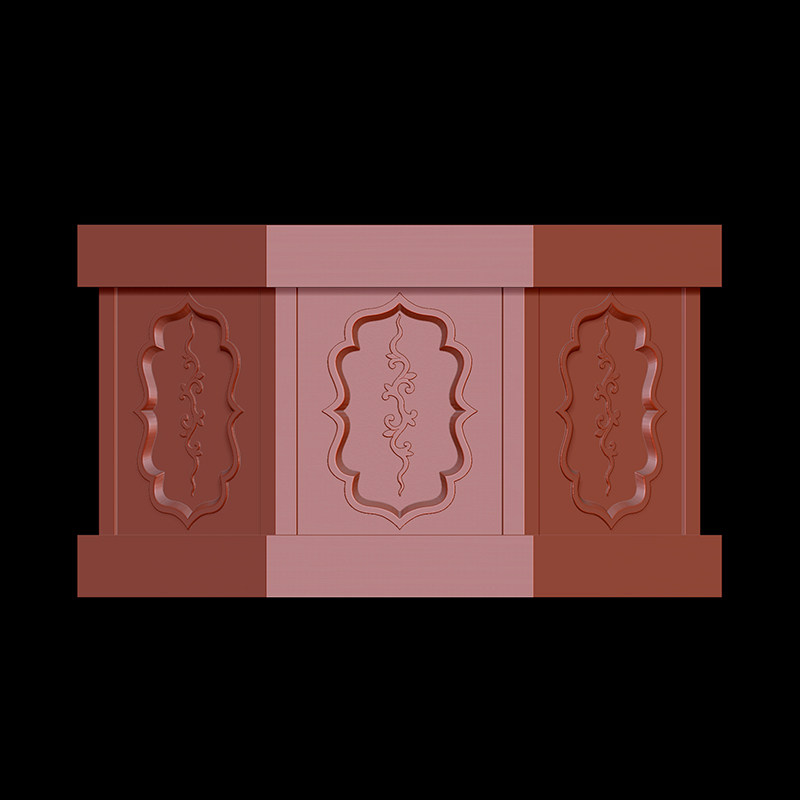 精品六棱方座圆雕图精雕图三维立体图3d模型打印图stl文件可定制