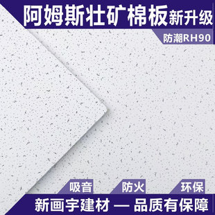 矿棉板600*600吊顶阿姆斯壮吸音矿棉板 可耐福雅丽毛毛虫装饰天花