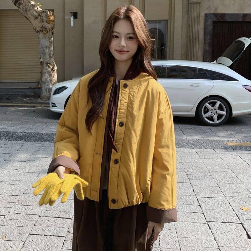 韩系棉服女2025秋冬新款